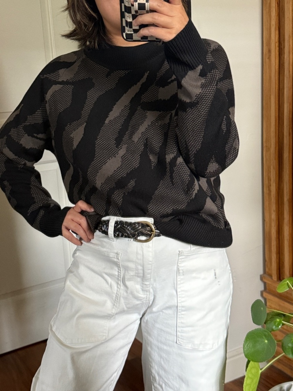 Athleta Jacquard Merino Wool Blend Pullover Sweater. Size S‎ - Picture 4 of 11